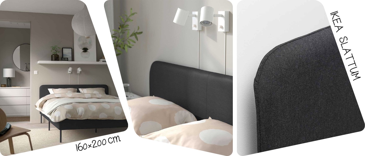 تخت خواب دو نفره ایکیا مدل IKEA SLATTUM سایز 200×160 سانتی متر
